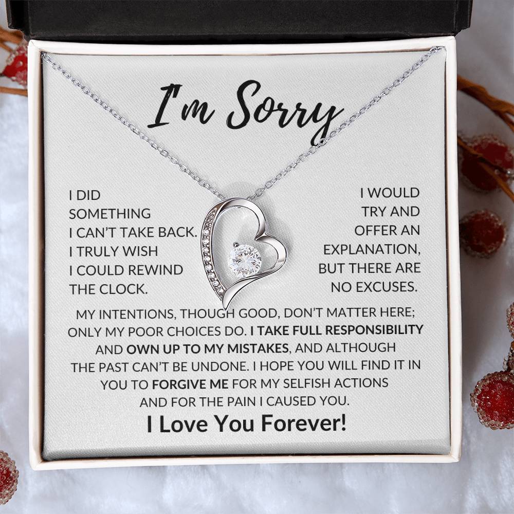 [ALMOST SOLD OUT] Apology Gift for Her | I'm Sorry | Forever Love Necklace