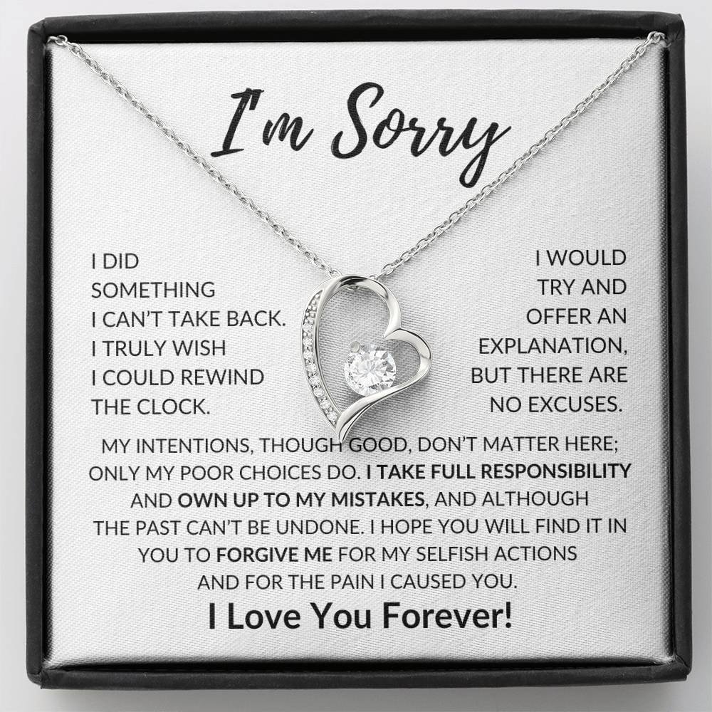 [ALMOST SOLD OUT] Apology Gift for Her | I'm Sorry | Forever Love Necklace