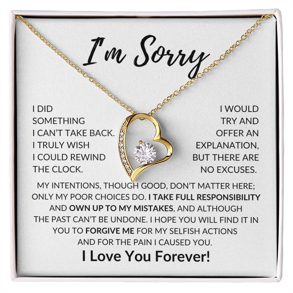 [ALMOST SOLD OUT] Apology Gift for Her | I'm Sorry | Forever Love Necklace