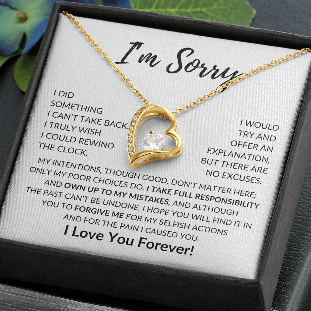 [ALMOST SOLD OUT] Apology Gift for Her | I'm Sorry | Forever Love Necklace