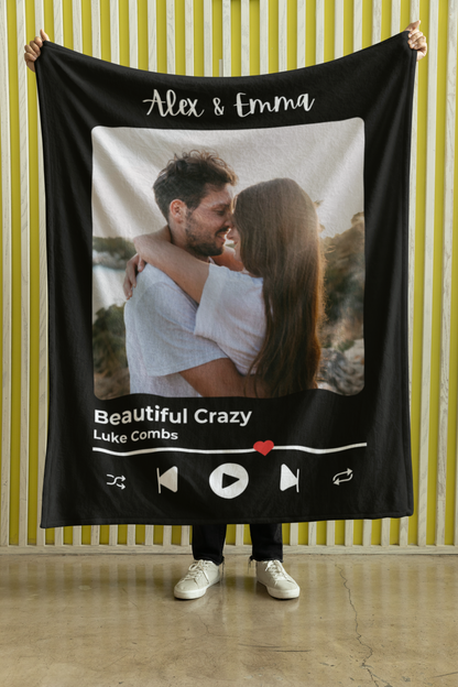 Personalized Music Photo Blanket