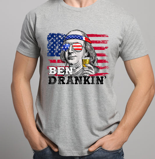 Ben Drankin' - 4th of July - T-Shirt