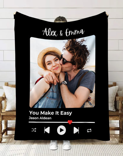 Personalized Music Photo Blanket