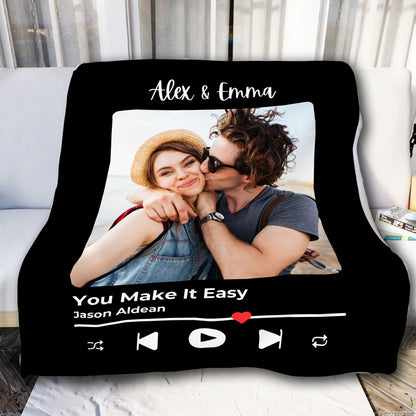 Personalized Music Photo Blanket