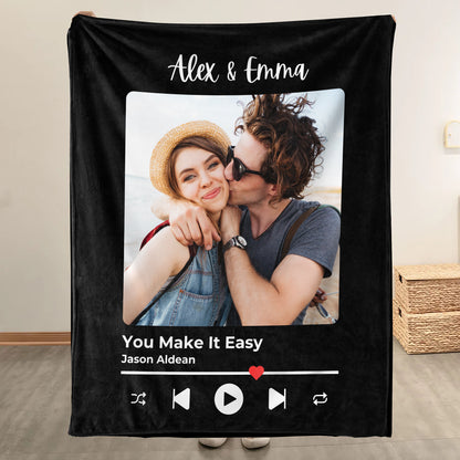 Personalized Music Photo Blanket