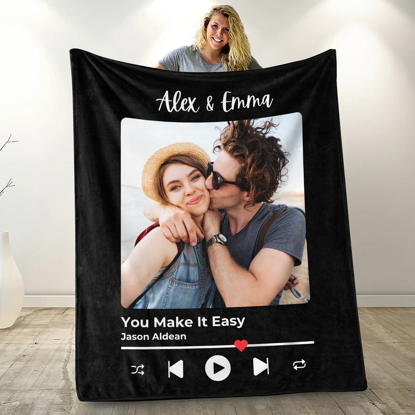 Personalized Music Photo Blanket