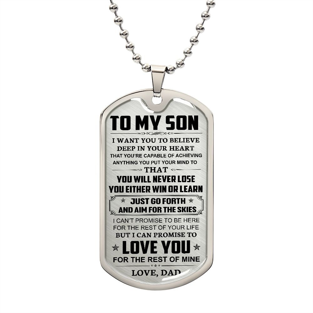 TO MY SON | FROM DAD | DOG TAG | GIFT