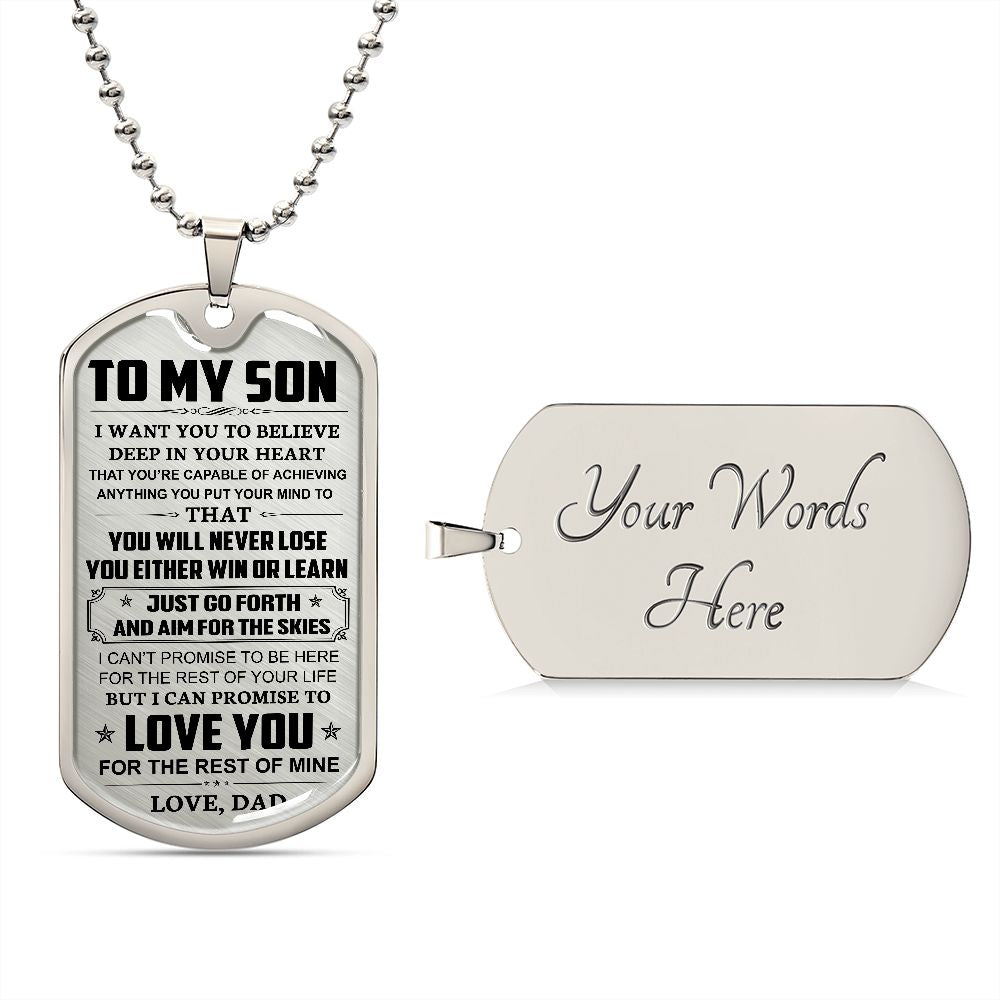 TO MY SON | FROM DAD | DOG TAG | GIFT