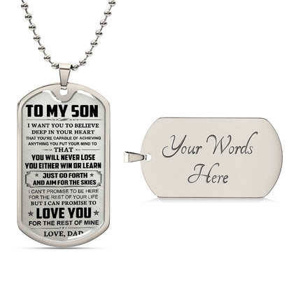 TO MY SON | FROM DAD | DOG TAG | GIFT
