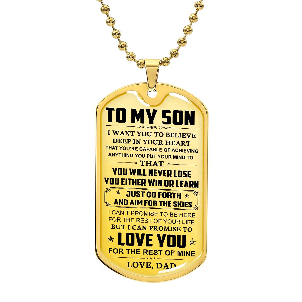 TO MY SON | FROM DAD | DOG TAG | GIFT