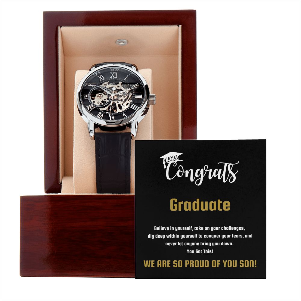 SON | MEN'S OPENWORK WATCH | GRADUATION GIFT | CLASS OF 2023