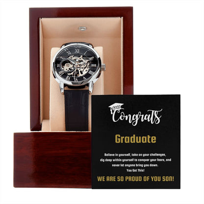 SON | MEN'S OPENWORK WATCH | GRADUATION GIFT | CLASS OF 2023