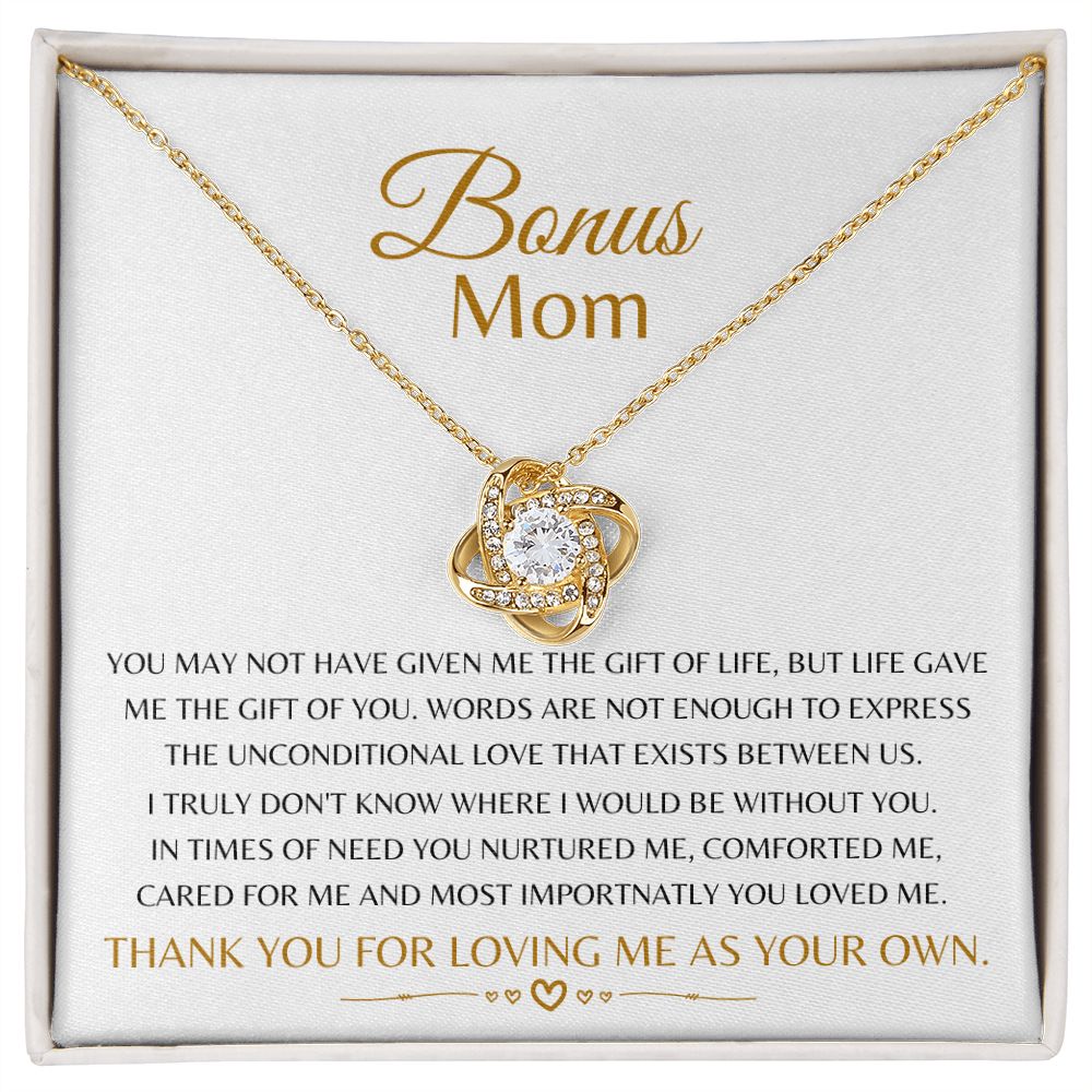 BONUS MOM | LOVE KNOT NECKLACE | CHRISTMAS GIFT