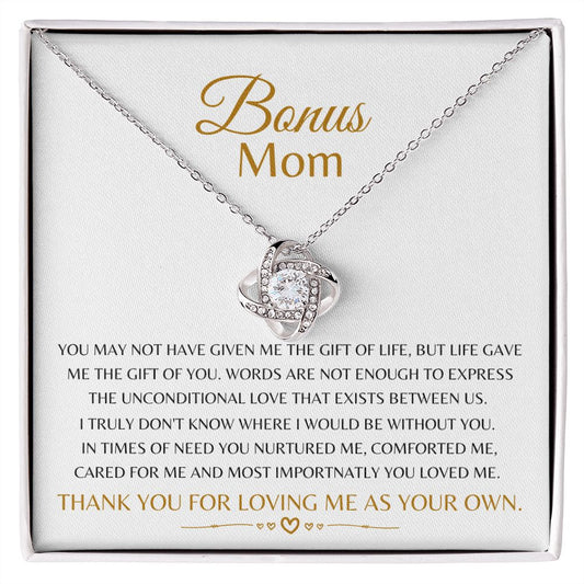 BONUS MOM | LOVE KNOT NECKLACE | CHRISTMAS GIFT