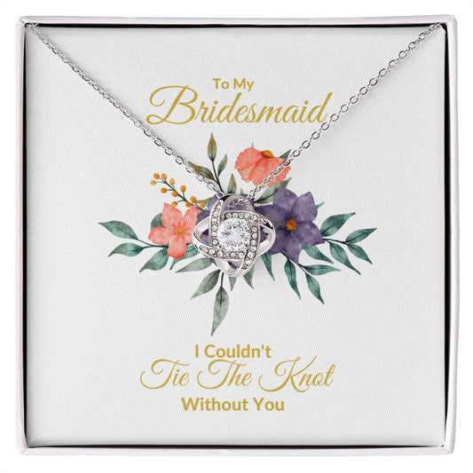 BRIDESMAID | LOVE KNOT NECKLACE | WEDDING GIFT | BRIDAL PARTY