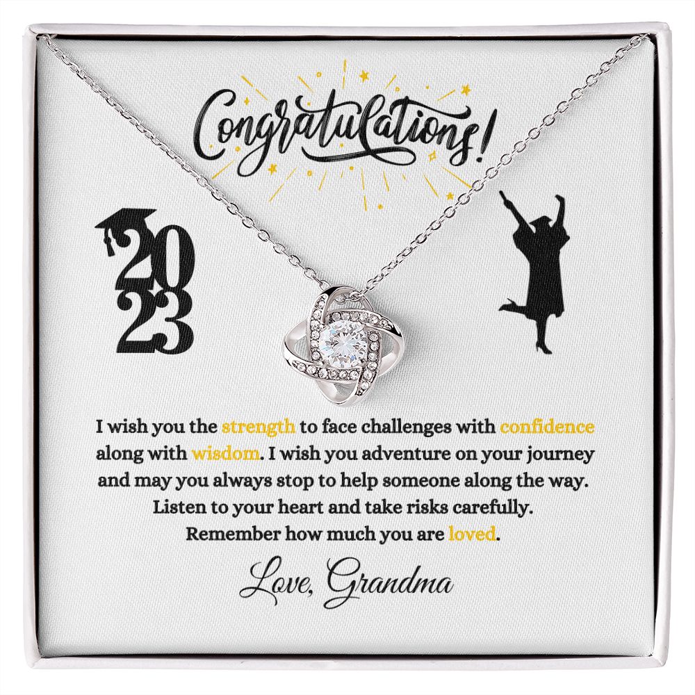 GRANDDAUGHTER | LOVE KNOT NECKLACE | GRADUATION GIFT | CLASS OF 2023