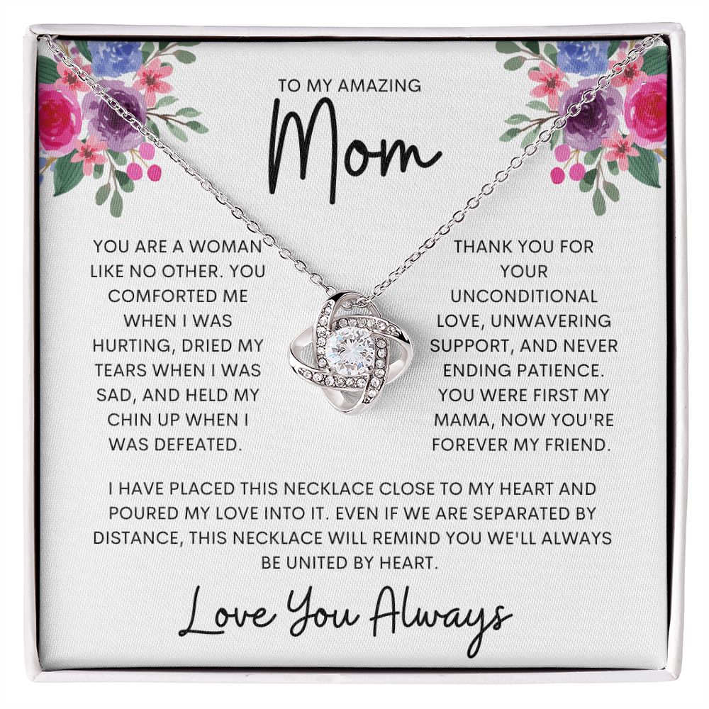 AMAZING MOM | LOVE KNOT NECKLACE | CHRISTMAS GIFT