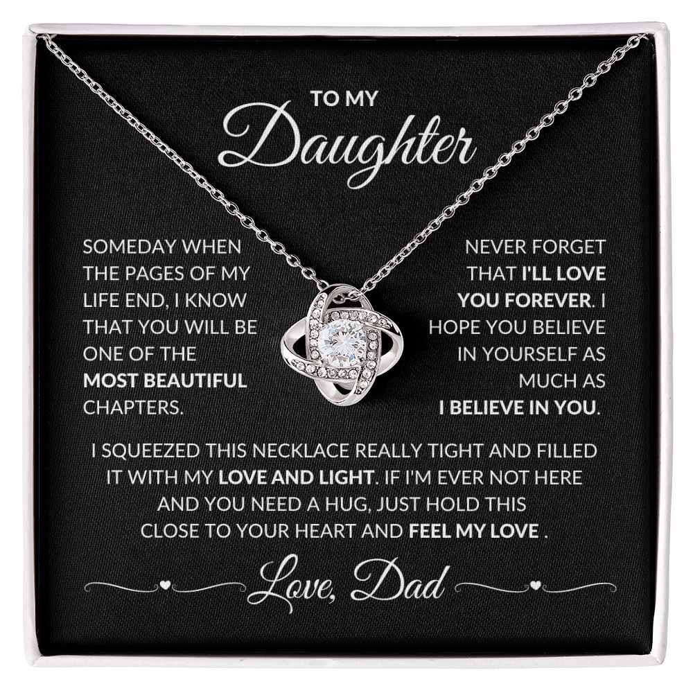TO MY DAUGHTER | LOVE KNOT NECKLACE | CHRISTMAS GIFT | VALENTINE'S DAY GIFT