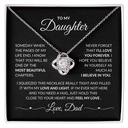 TO MY DAUGHTER | LOVE KNOT NECKLACE | CHRISTMAS GIFT | VALENTINE'S DAY GIFT