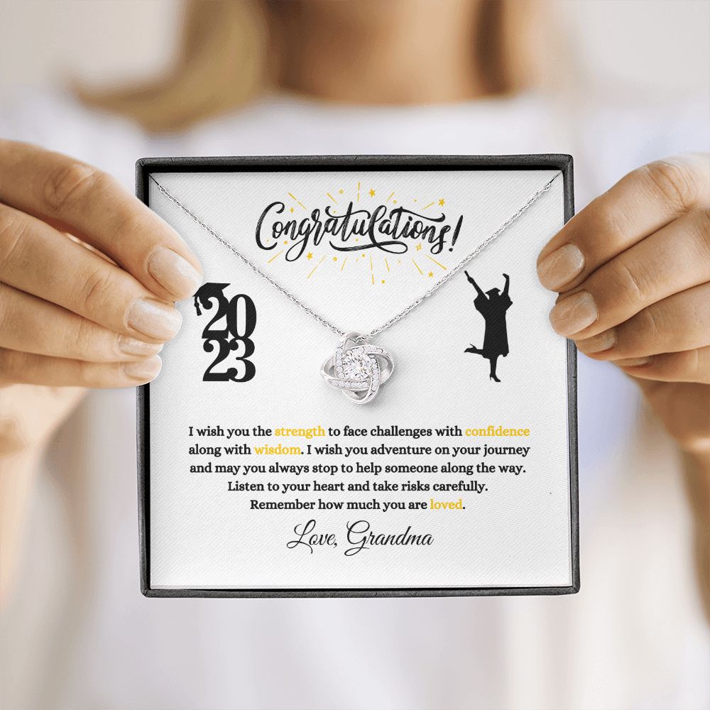 GRANDDAUGHTER | LOVE KNOT NECKLACE | GRADUATION GIFT | CLASS OF 2023