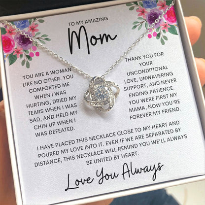 AMAZING MOM | LOVE KNOT NECKLACE | CHRISTMAS GIFT