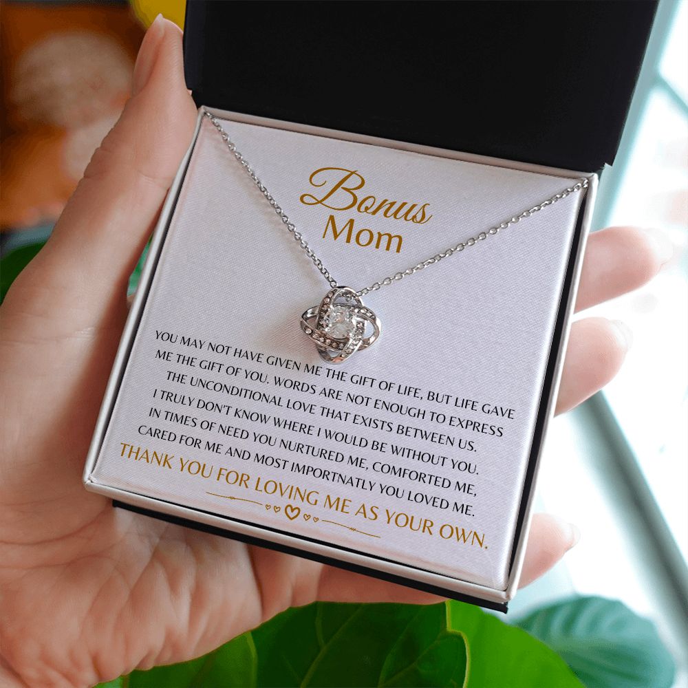 BONUS MOM | LOVE KNOT NECKLACE | CHRISTMAS GIFT
