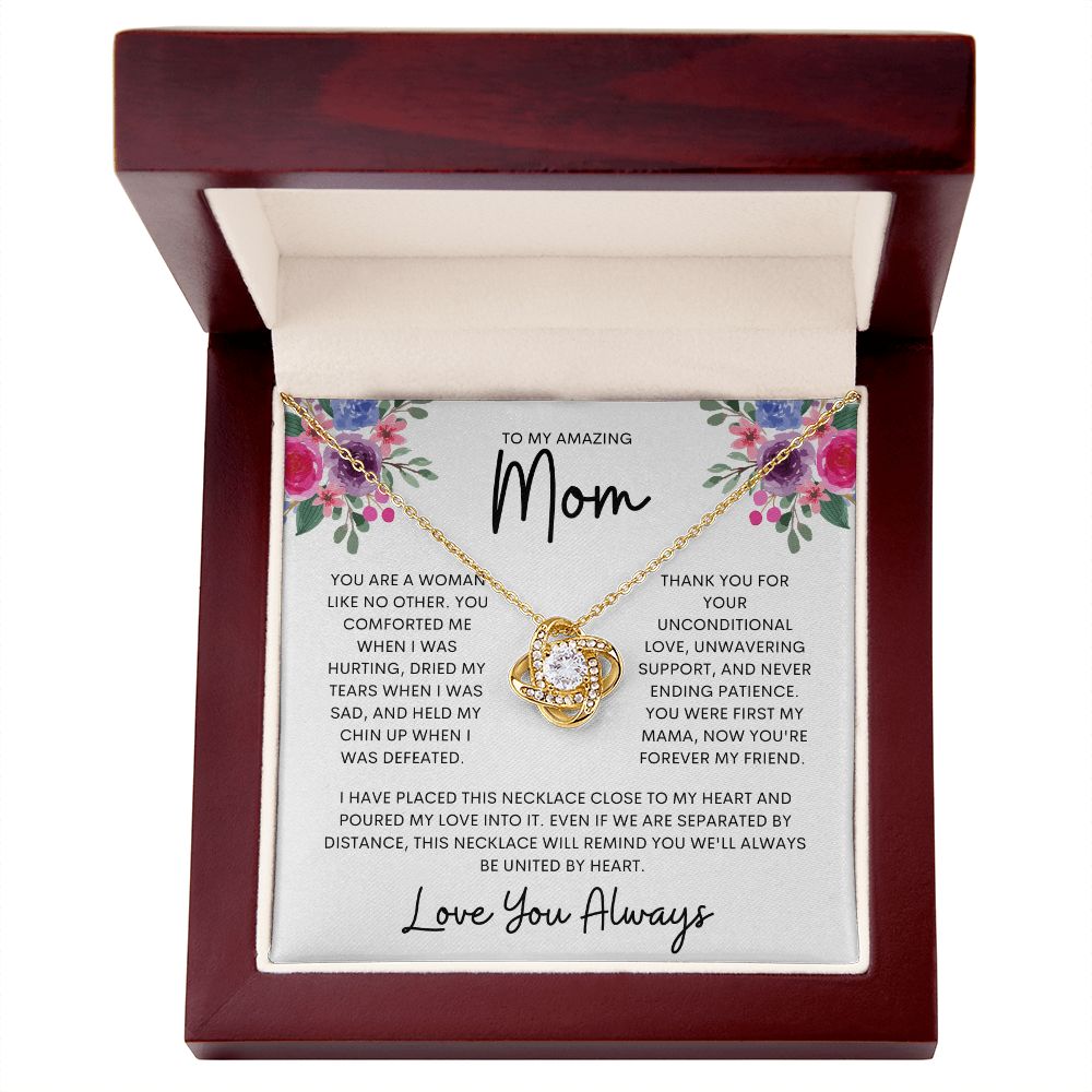 AMAZING MOM | LOVE KNOT NECKLACE | CHRISTMAS GIFT