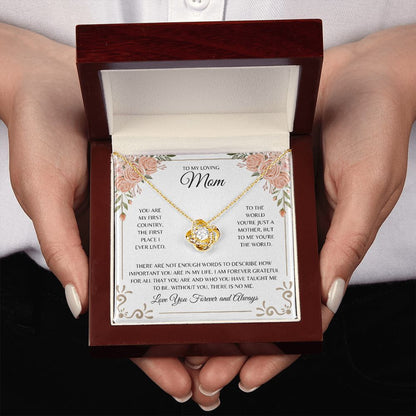 To My Loving Mom | Love Knot Necklace | Mother's Day | Birthday | Gift