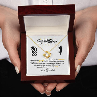 GRANDDAUGHTER | LOVE KNOT NECKLACE | GRADUATION GIFT | CLASS OF 2023