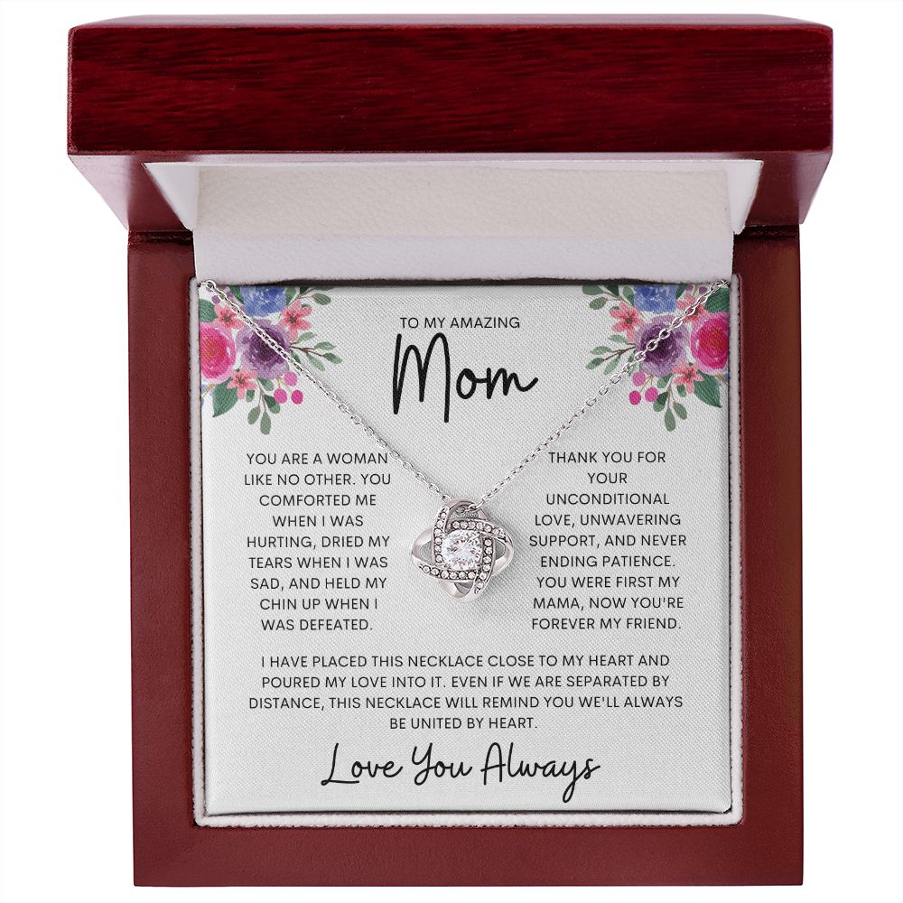 AMAZING MOM | LOVE KNOT NECKLACE | CHRISTMAS GIFT
