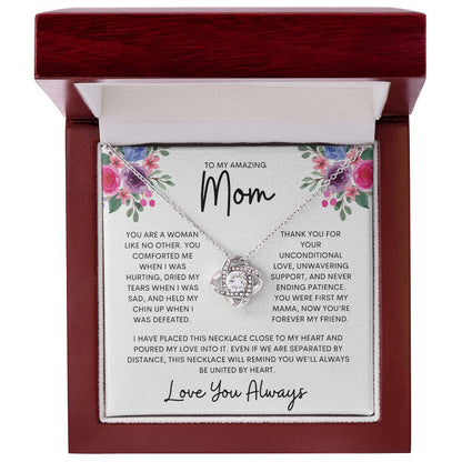 AMAZING MOM | LOVE KNOT NECKLACE | CHRISTMAS GIFT
