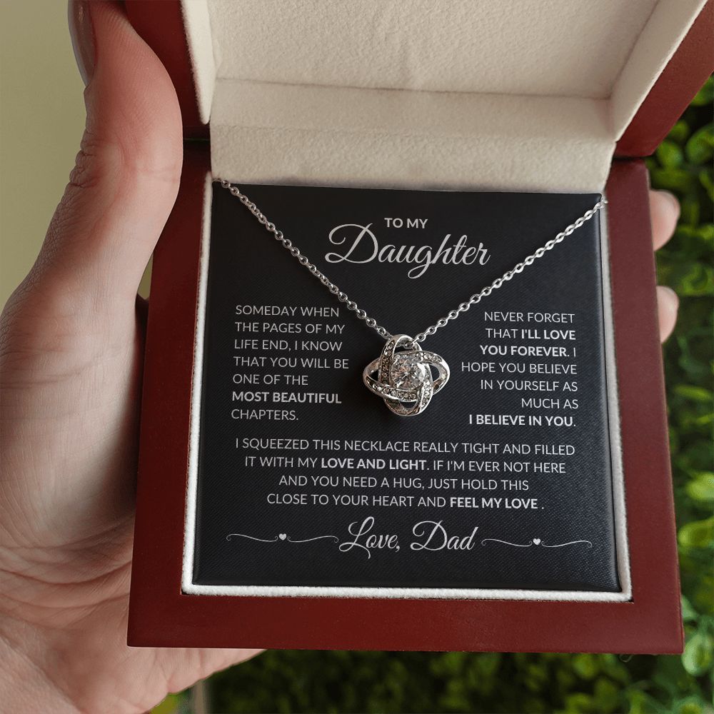 TO MY DAUGHTER | LOVE KNOT NECKLACE | CHRISTMAS GIFT | VALENTINE'S DAY GIFT