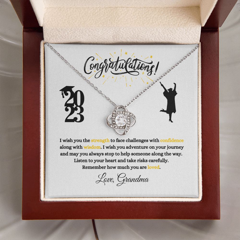 GRANDDAUGHTER | LOVE KNOT NECKLACE | GRADUATION GIFT | CLASS OF 2023