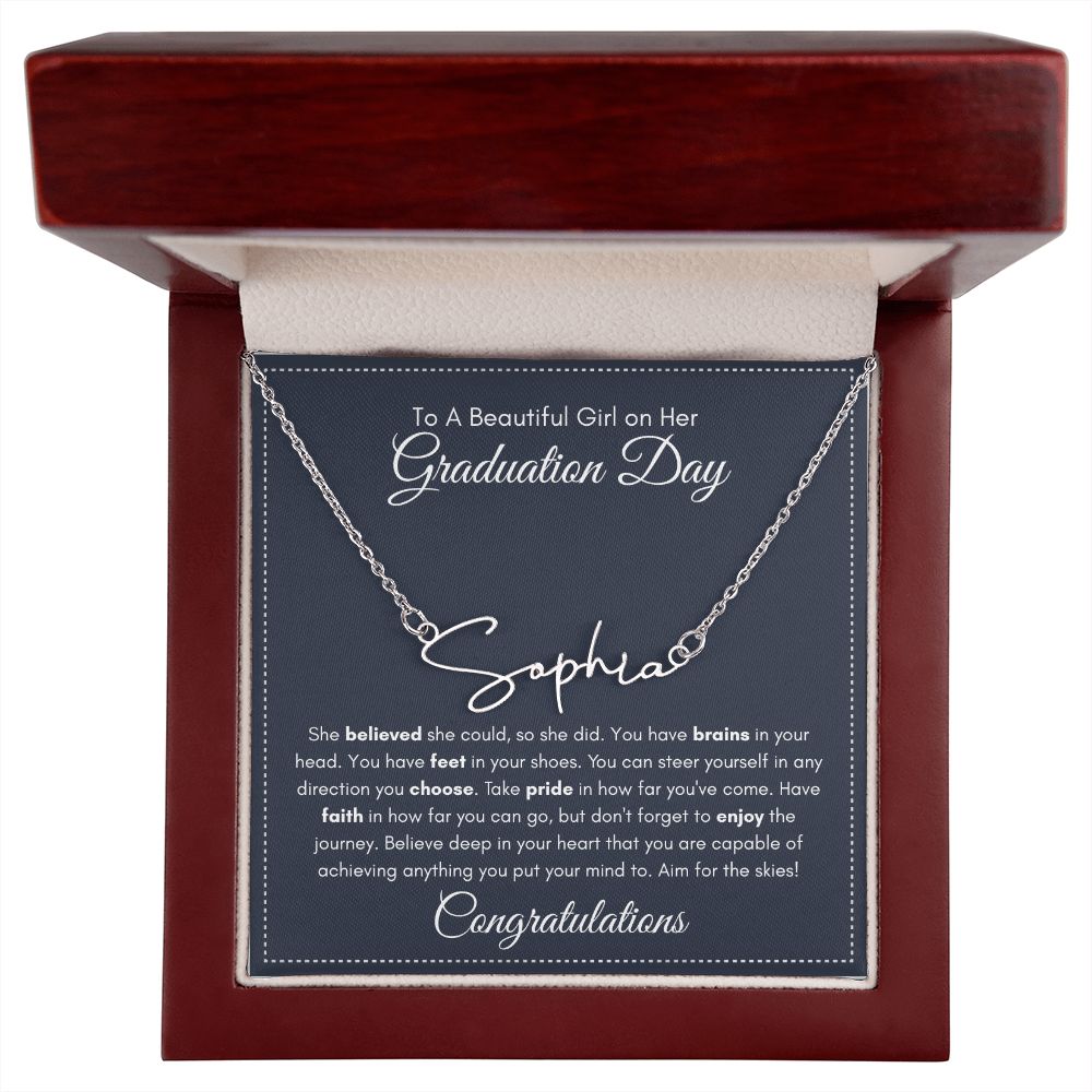 GRADUATION GIFT FOR HER | NAME NECKLACE